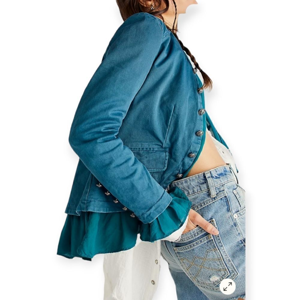 Free People Teal Jacket